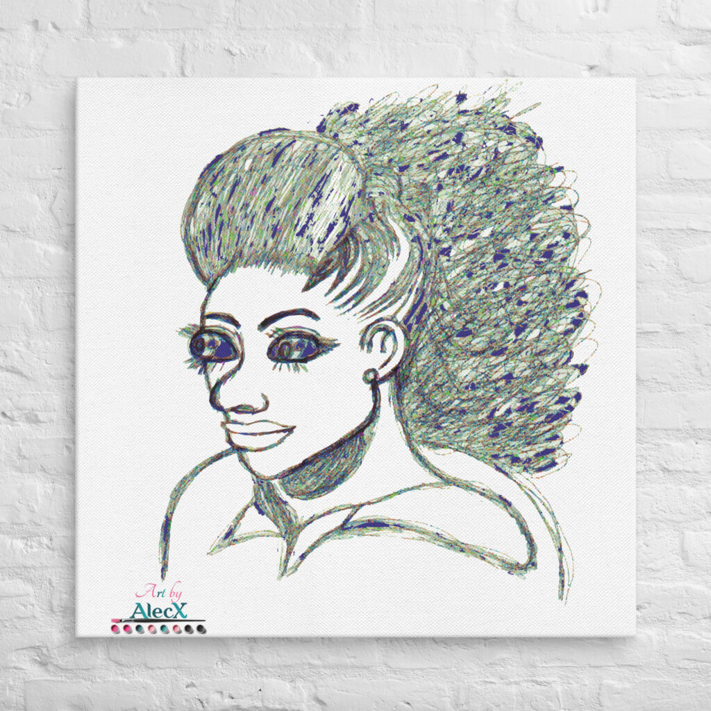 Looking to add a little flair to your room or office? Look no further – this canvas print has a vivid, fade-resistant print that you’re bound to fall in love with. Discover Alecx's vibrant and expressive artwork!